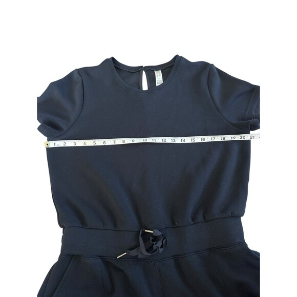 Spanx Airessentials Women’s Short Sleeve Jumpsuit Size XL Black Athleisure - Picture 5 of 6